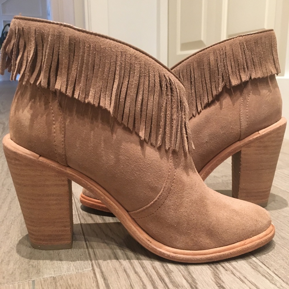 Joie Loren Suede Fringe Booties